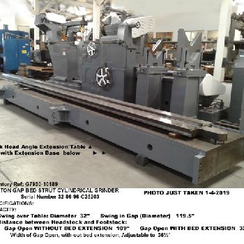 116" x 312NoRTON, 32 swing over ways, Solid State Drives