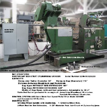 116" x 312NoRTON, 32 swing over ways, Solid State Drives