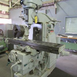 Kearney &amp; TreckerMilwaukee #205S-12, horizontal universal milling machine,12" x 56 T-slotted table,#50 tpr,5 HP,1977,#18165