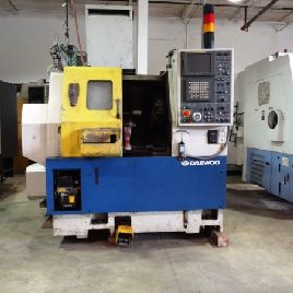 Daewoo #LYNX-200, 18" swing,6 chuck,1.7 bar,Fanuc 21iT,chip conv,2-Axis,2001,#103485