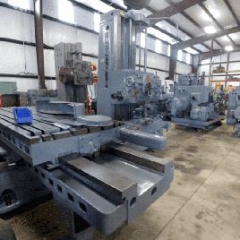 4"Giddings &amp; Lewis#340T, table type HBM,#5MT,36 x 98 table,20 HP,pendant control,hard &amp; ground replacable ways,1952