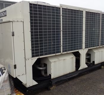 103 Ton, Hitachi " H Series #RCUG150AHYZ1, Chiller, Air Cooled, R407C refrigerant, 380/415 V., 2011, #207-1