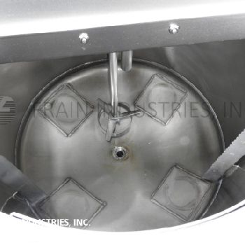 40 gal.Waukesha#15, Stainless Steel mixing tank &amp; pump system, 24" diameter x 24 deep mixing tank, flip up cover