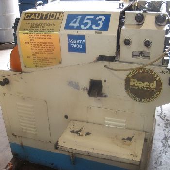 Reed #D44EH, cylindrical thread roller,1.58" spindle diameter,1-1/2 diameter infd,5/8 diameter thru fd