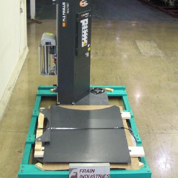 Wulftec#WSML-150-S, semi-automatic, low-level, stretch wrapper, 25-35 pallets per hour