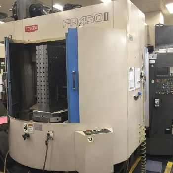 Toyoda#FA-450II, Fanuc 15MB,(2)17.72" pllts,23.6 X,23.6 Y,23.6 Z,14k RPM,200 ATC,â€™98