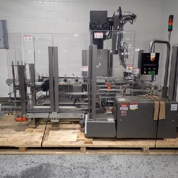 Schubert#SMD, robotic case packer with multi axis robotic loading arm, sealer, serial #00007838/00007242, 1999, #2706-20