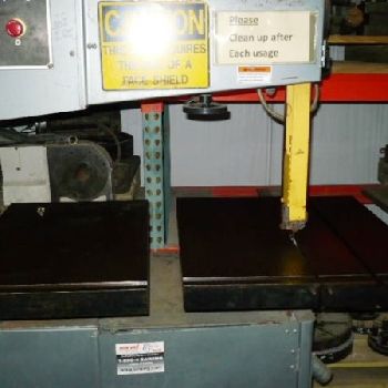 12" x 36Marvel#S-36-V, 24 x 28 front table, 18 x28 rear table, 25-6000 RPM, 192 blade lngth, blade welder, s/n #S-36-V-142
