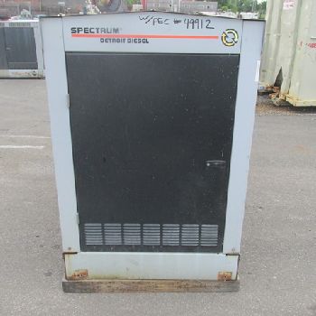 34 KWDetroitDiesel Spectrum #30GSG, 43 KVA,277/480 V.,3 Ph,60 Hz,51 amps,GM 4.3 liter 6 cyl.eng,outdoor enclosure,#49912