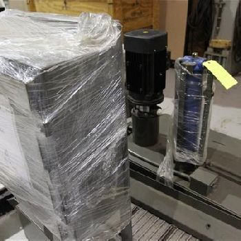 Shinjin#KH-80G, chip conveyor with 92" L x 53 W x 10 H tank, Shelco FOC-806-BR filter, S33421