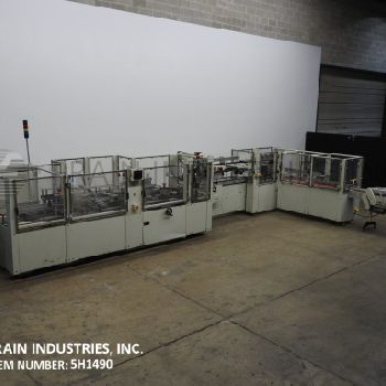 Kodiak#910-120, automatic, continous motion, horizontal, hot melt glue cartoner, 10-120 cartons per minute