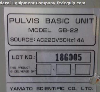 Spray Dryer,YamatoPulvis #GB22, to 300g cap, 40°-200°C temp range, elec.heated, glass chambers, 220 V., 50 Hz, #33491