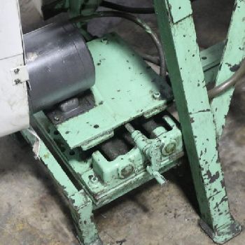 4’ x 16 ga.Pexto#418E, 3-rolls, 3" diameter rolls, mechanical, powered steel metal roll, foot switch, #10448