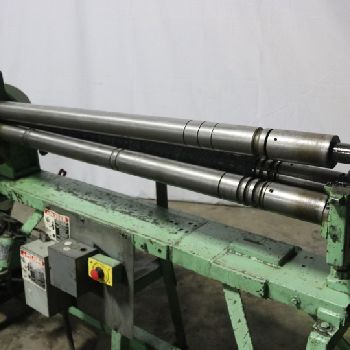 4’ x 16 ga.Pexto#418E, 3-rolls, 3" diameter rolls, mechanical, powered steel metal roll, foot switch, #10448