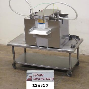 Filamatic#DAB-32-2, semi-automatic, 2 head, Stainless Steel piston filler, up to 24 cycles per minute