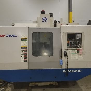 Daewoo #DMV-3016D, Fanuc Oi-M,32" X,16 Y,20 Z,CT40,8000 RPM,20 ATC,R/T,RJH,’04