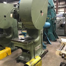 40 Ton,Rousselle#4G, dep throat punch press, 3" stroke, 12-1/2 SH, 26 x 16 bed, 24 throat, 3 HP, 105 SPM, #27980