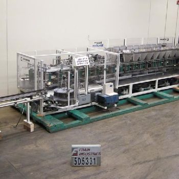 Clybourn#SPECTRUM, vertical cartoner, 30-80 cartons/minute, hot melt, ELECTRO CAM pattern control
