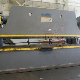 100 Ton,Accurpress#710010, hydraulic,8" stroke, 12â€™ OA, 124 BH, downactive, 10 throat