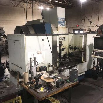 Toyoda#FV45, CNC VMC,21 ATC,32" X,18 Y,22 Z,40 x 20 T-slot table,CAT 40,Fanuc control,1986