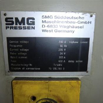 650 Ton,Feintool#SMG-HFA-6300, hydraulic fine blanking press,9" stroke,13 -16.1 SH,35.8 x 53.1 bed area,S39787