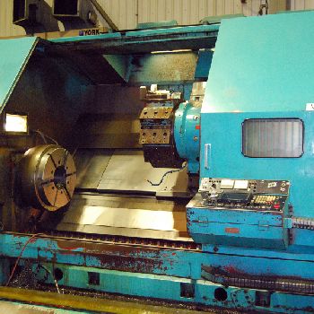 Mazak#SLANT-TURN-60-UNIVERSAL-2000, 36.02" sw,32 chuck,3-jaw,28.75 diameter,9 bore, 12 pos., Fanuc 6TB, 1982, #18677