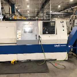 Doosan Puma #240LC, Fanuc 21i-TB,22x26",3500 RPM,25HP,3 bar,12 tool,10 chuck,conv,’05