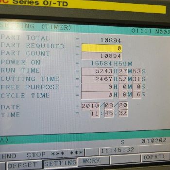 Femco#HL55S-2000, 28" swing, 15 chuck, 5 bore, 70 length, box way, 2400 hours, 2012