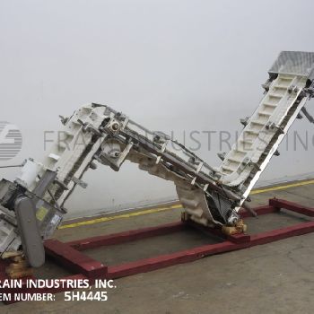 Stainless Steel, Z style bucket elevator, 105" discharge height, 1 HP side mounted motor drive