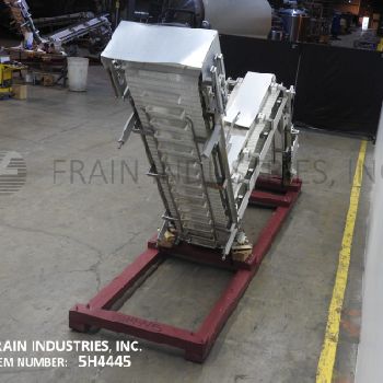 Stainless Steel, Z style bucket elevator, 105" discharge height, 1 HP side mounted motor drive