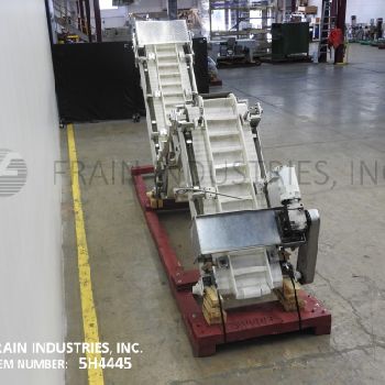 Stainless Steel, Z style bucket elevator, 105" discharge height, 1 HP side mounted motor drive