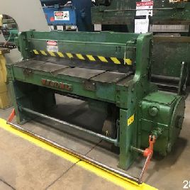 14 ga. x 4.4’Wysong &amp; Miles#1452, metal shear,20" ROMBG,8 hold downs,80 SPM,1.5 HP,(2) stock support arms,#28280