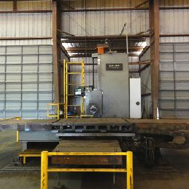 6"Lucas#40T, CNC table type HBM,Camsoft control retrofit,72 X,72 Y,62 Z,72 W,40 HP,S/N 0166,1979