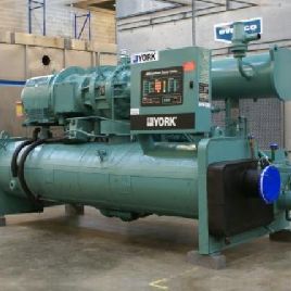 180 Ton,York#YSCBBBS0-CFC, water cooled liquid chiller,rotary screw type,460 V.,1998