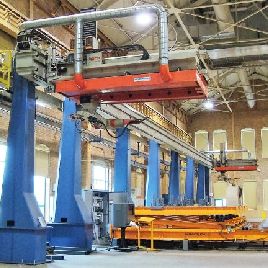 IGM, robotic welding cell, 1377" X,118 Y,59 Z,(2) 49 positioners,151 swing,’07,#26597