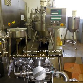 FrymaKoruma # DISHO-V140 / 200, 7 pies cúbicos procesador, 200 litros, capacidad de lote de 40-160 litros
