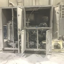 Volvodiesel engine, mounted on stationary frame w/easily accessible enclosure around it, approx. 4500 hours