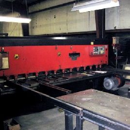 1/4" x 10’Amada#M3060, front operated power backgauge, squaring arm, 1988