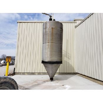 Brismet #T-6061-T6-ALUM, aluminum silo, 350 cu.ft., storage bin cone hopper, bristol metal, 1973, #16672