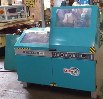 4-3/4"KMT#CT350A-NC, auto,non-ferrous,NC control,3600 RPM,14 blade,mitre,3HP,’06,#9605