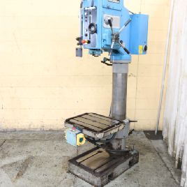 Ibarmia#B-50, single spindle drill,14.57" thrt,20-1/2 x 24.4 table,4 HP,2000,#70247