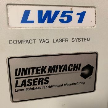 Miyachi Unitek#LW51, compact Yag laser,50 watt,200/220 VAC tap selectable,2004-05 (4 available)
