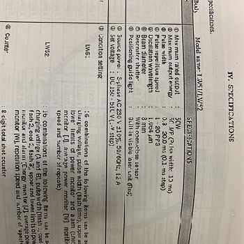 Miyachi Unitek#LW51, compact Yag laser,50 watt,200/220 VAC tap selectable,2004-05 (4 available)