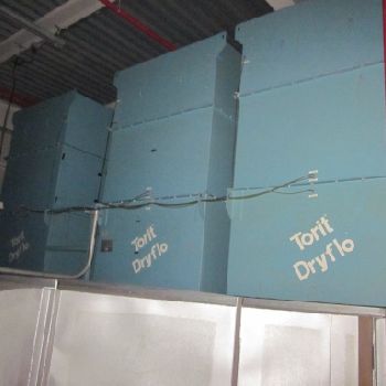 20000 cfmTorit#ADMC-AD10, control panel w/Magnehelic gauges,HEPA filters,50 HP (5 available)