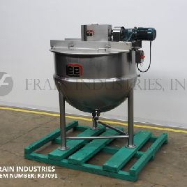 300 galones Lea # 300D9MS, hervidor de doble movimiento, acero inoxidable 316, con camisa, 40 psi, tapas elevables