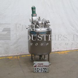 120 gal.Mueller, 316 Stainless Steel, jacketed, internal vacuum rated mixing tank, 26" ID x 36 straight wall