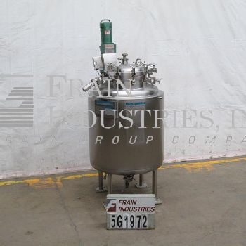 120 gal.Mueller, 316 Stainless Steel, jacketed, internal vacuum rated mixing tank, 26" ID x 36 straight wall