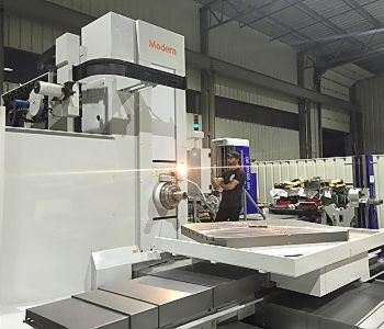 4.33"ModernMicrocut #HBM-4, 63 vertical travel, 87â€™ horiz travel, 59 x 47-1/4 table, 2000mm X, 1600mm Y, 1600mm Z, Fanuc 32iMB