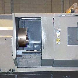 Tacchi#FTF-1600, 45" swing, 31 chuck, 3-jaw, 14.586 bore, Fanuc 0T-C,’12, #K15604