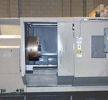 Tacchi#FTF-1600, 45" swing, 31 chuck, 3-jaw, 14.586 bore, Fanuc 0T-C,’12, #K15604